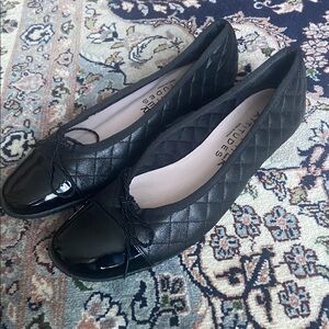 Paul Mayer quilted ballet flats black size 8